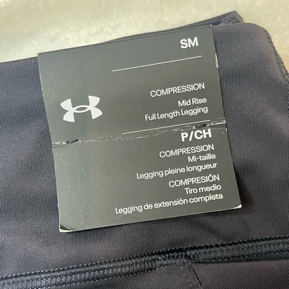 NWT Womens Black and Purple Compression Under Armour Athletic Legging Size S - Picture 7 of 10